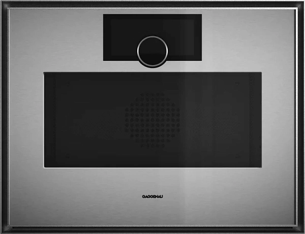 Gaggenau GM450120 — Комбинированный духовой шкаф с микроволнами Петли двери справа, нержавеющая сталь за дымчатым стеклом